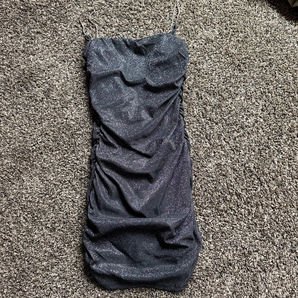 Windsor Gray Ruched Bodycon Mini Dress